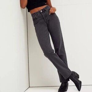 ROLLA’S Women’s High Rise Classic Straight Jeans Button Fly Size 29 Vintage Gray